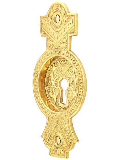 Oriental Pocket-Door Pull with Keyhole.